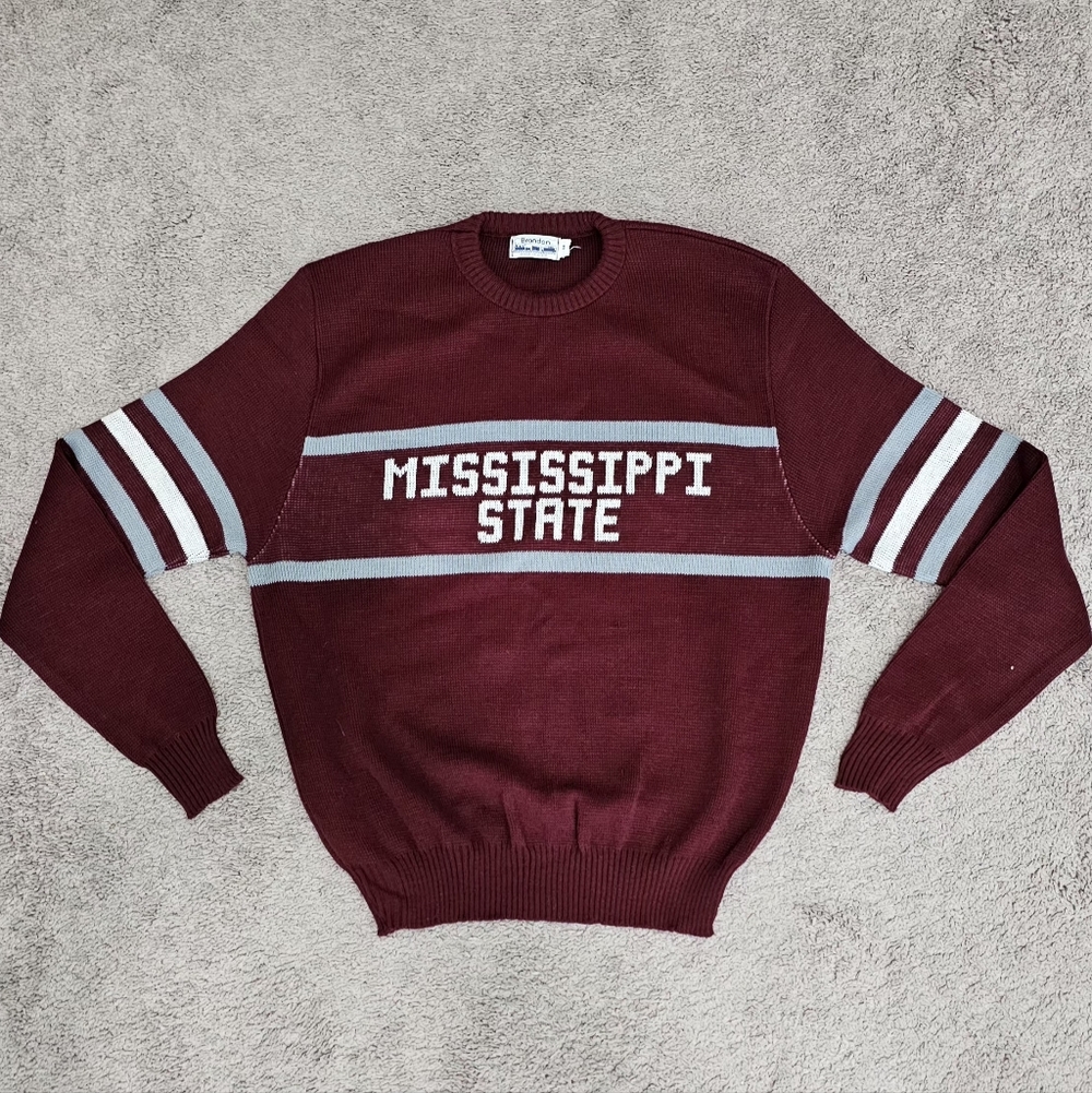 Vintage Mississippi State Brandon Made In The USA Sweater Size Medium